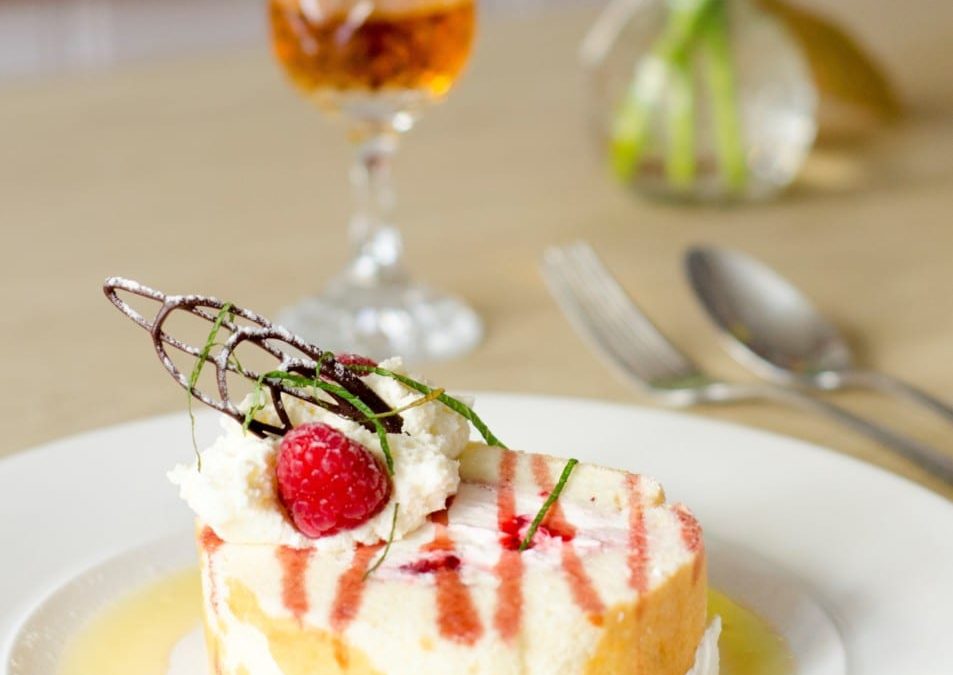 Flourless Coconut and Raspberry Roulade